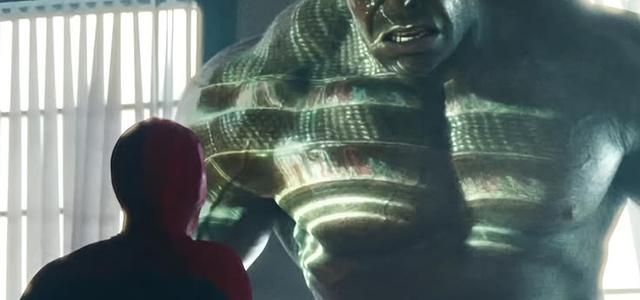 Spider-Man and the Hulk facing off in a tense standoff on a city street